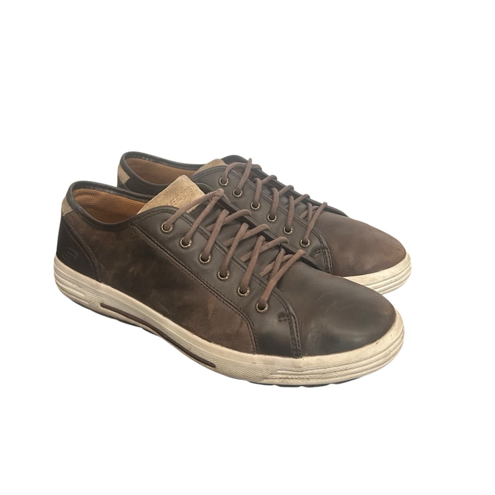 Skechers Men’s Skech-Air SN 84967 Brown Leather Sneakers Size 12